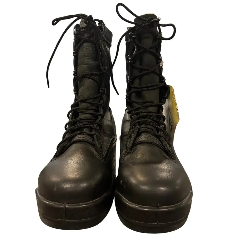 NWT Belleville Black Leather Goretex Waterproof Steel Toe Military Boots 6 Reg